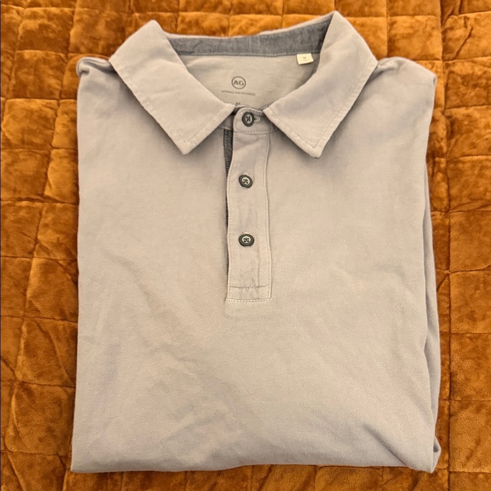 AG Adriano Goldschmied Light Gray Polo Shirt NWOT